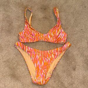 Orange and pink bikini